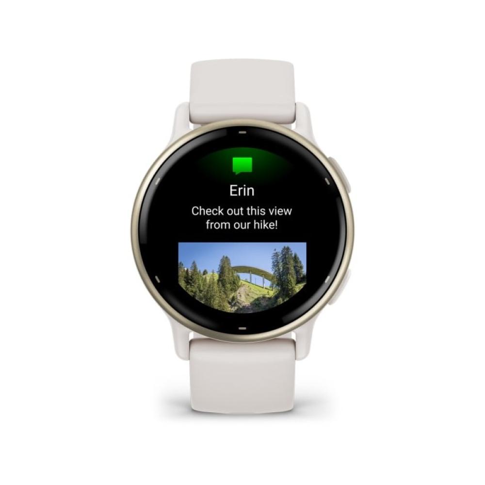 Garmin - Vivoactive 5 3,05 cm (1.2") AMOLED 42 mm Digital 390 x 390 Pixeles Pantalla táctil Blanco Wifi GPS (satélite)