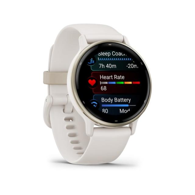 Garmin - Vivoactive 5 3,05 cm (1.2") AMOLED 42 mm Digital 390 x 390 Pixeles Pantalla táctil Blanco Wifi GPS (satélite)