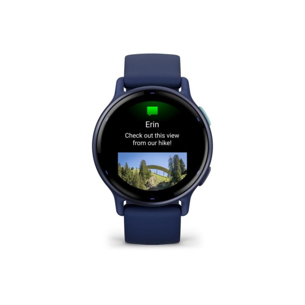 Garmin - Vivoactive 5 3,05 cm (1.2") AMOLED 42 mm Digital 390 x 390 Pixeles Pantalla táctil Azul Wifi GPS (satélite)