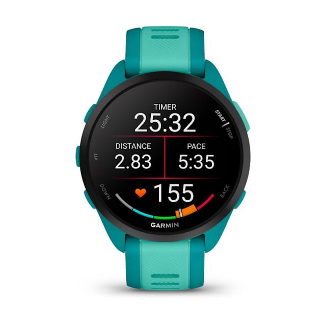 Garmin - Forerunner 165 Music 3,05 cm (1.2") AMOLED 43 mm Digital 390 x 390 Pixeles Pantalla táctil Turquesa GPS (satélite)