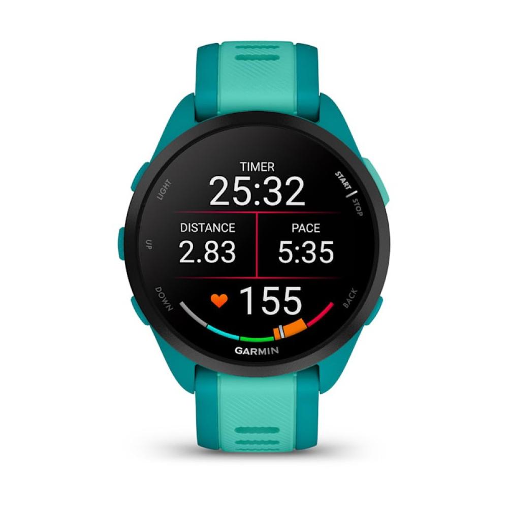 Garmin - Forerunner 165 Music 3,05 cm (1.2") AMOLED 43 mm Digital 390 x 390 Pixeles Pantalla táctil Turquesa GPS (satélite)
