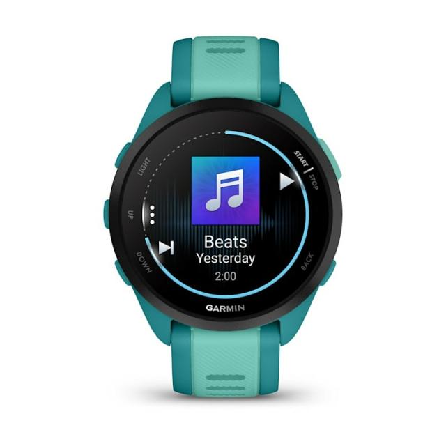 Garmin - Forerunner 165 Music 3,05 cm (1.2") AMOLED 43 mm Digital 390 x 390 Pixeles Pantalla táctil Turquesa GPS (satélite)