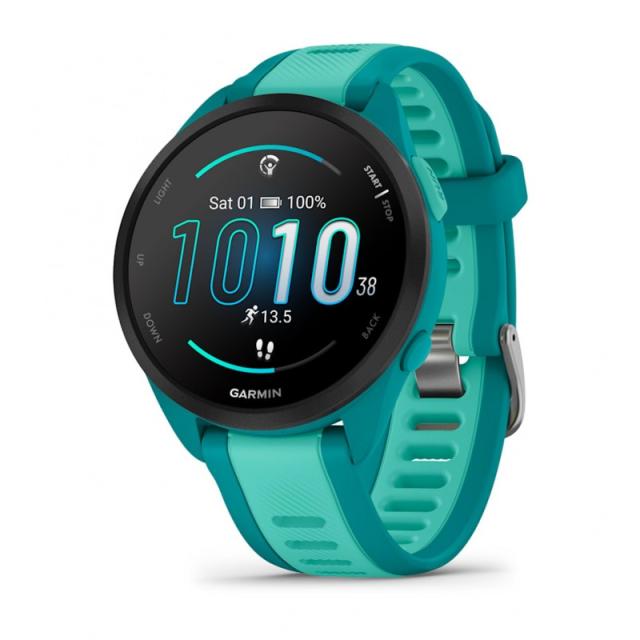 Garmin - Forerunner 165 Music 3,05 cm (1.2") AMOLED 43 mm Digital 390 x 390 Pixeles Pantalla táctil Turquesa GPS (satélite)