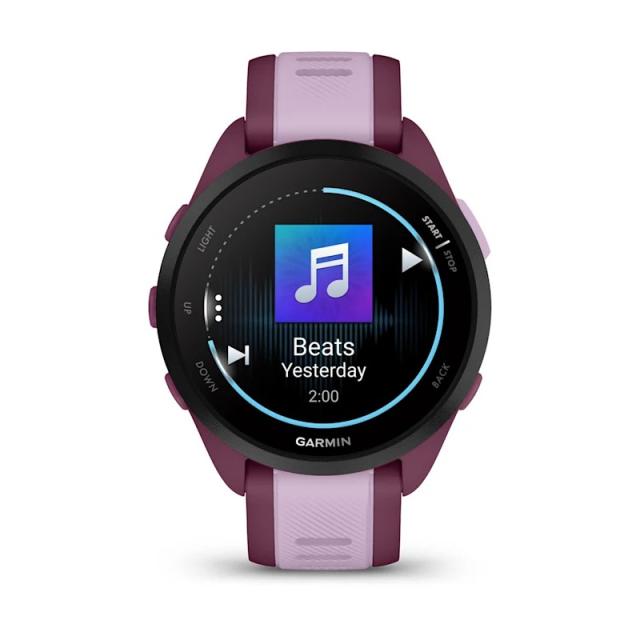 Garmin - Forerunner 165 Music 3,05 cm (1.2") AMOLED 43 mm Digital 390 x 390 Pixeles Pantalla táctil Púrpura GPS (satélite)