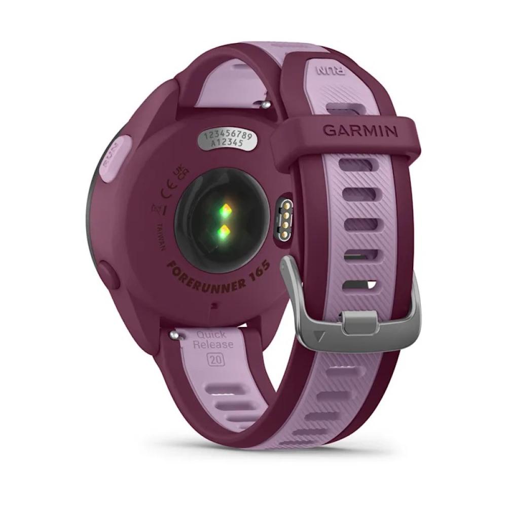 Garmin - Forerunner 165 Music 3,05 cm (1.2") AMOLED 43 mm Digital 390 x 390 Pixeles Pantalla táctil Púrpura GPS (satélite)