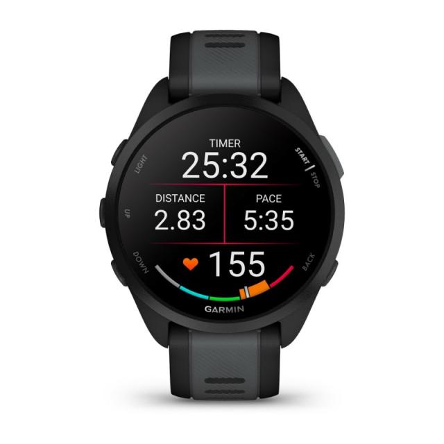 Garmin - Forerunner 165 Music 3,05 cm (1.2") AMOLED 43 mm Digital 390 x 390 Pixeles Pantalla táctil Negro GPS (satélite)