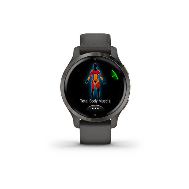 Garmin - Venu 2S 2,79 cm (1.1") AMOLED 40 mm Digital 360 x 360 Pixeles Pantalla táctil Grafito Wifi GPS (satélite)