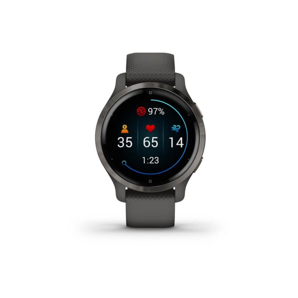 Garmin - Venu 2S 2,79 cm (1.1") AMOLED 40 mm Digital 360 x 360 Pixeles Pantalla táctil Grafito Wifi GPS (satélite)