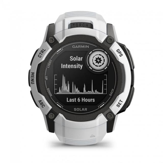 Garmin - Instinct 2X Solar 2,79 cm (1.1") MIP 50 mm Digital 176 x 176 Pixeles Pantalla táctil Blanco GPS (satélite)