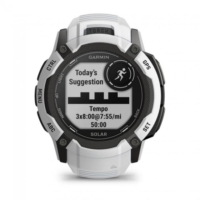 Garmin - Instinct 2X Solar 2,79 cm (1.1") MIP 50 mm Digital 176 x 176 Pixeles Pantalla táctil Blanco GPS (satélite)