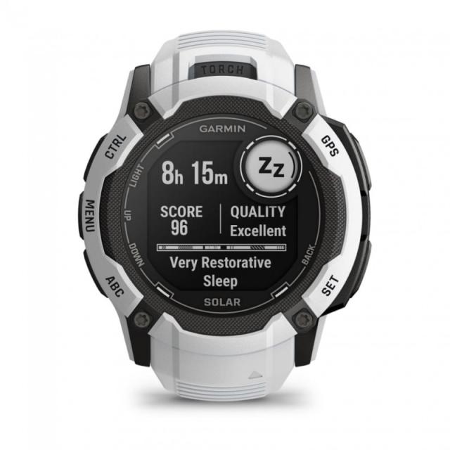 Garmin - Instinct 2X Solar 2,79 cm (1.1") MIP 50 mm Digital 176 x 176 Pixeles Pantalla táctil Blanco GPS (satélite)