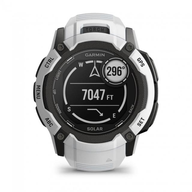 Garmin - Instinct 2X Solar 2,79 cm (1.1") MIP 50 mm Digital 176 x 176 Pixeles Pantalla táctil Blanco GPS (satélite)
