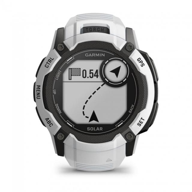 Garmin - Instinct 2X Solar 2,79 cm (1.1") MIP 50 mm Digital 176 x 176 Pixeles Pantalla táctil Blanco GPS (satélite)