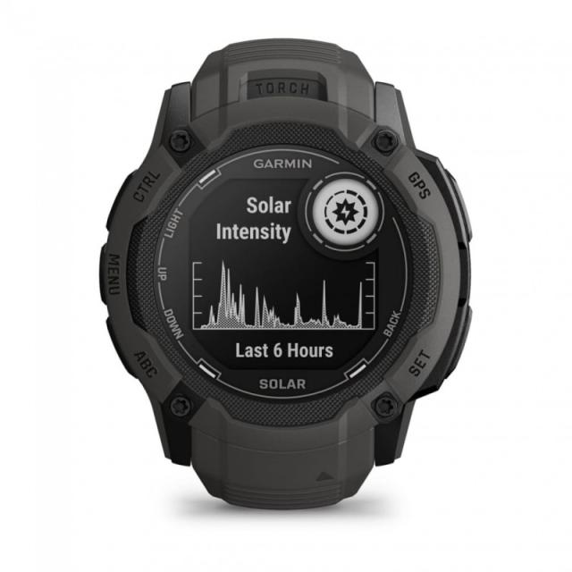 Garmin - Instinct 2X Solar 2,79 cm (1.1") MIP 50 mm Digital 176 x 176 Pixeles Pantalla táctil Grafito GPS (satélite)