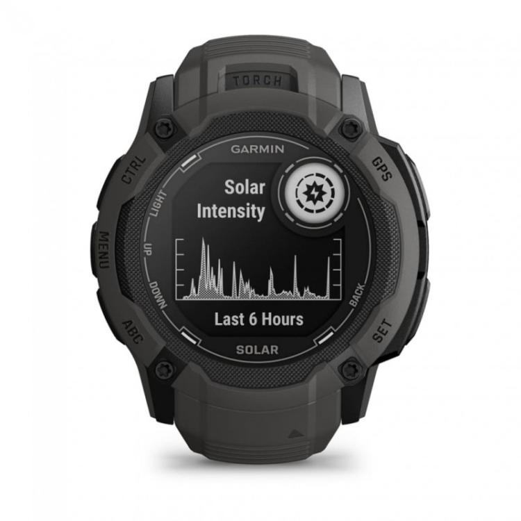 Garmin - Instinct 2X Solar 2,79 cm (1.1") MIP 50 mm Digital 176 x 176 Pixeles Pantalla táctil Grafito GPS (satélite)
