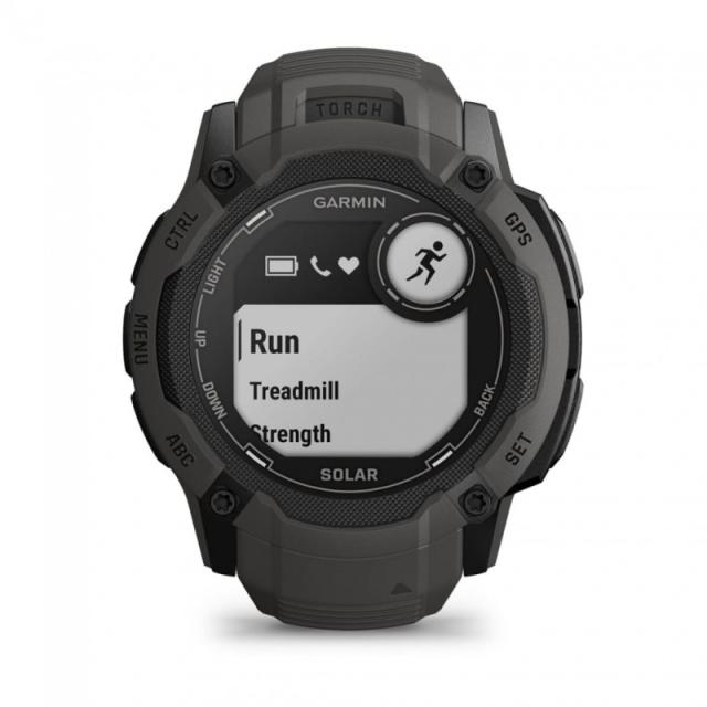 Garmin - Instinct 2X Solar 2,79 cm (1.1") MIP 50 mm Digital 176 x 176 Pixeles Pantalla táctil Grafito GPS (satélite)