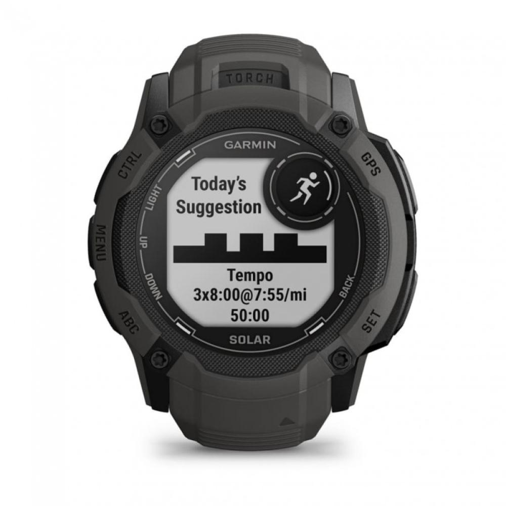 Garmin - Instinct 2X Solar 2,79 cm (1.1") MIP 50 mm Digital 176 x 176 Pixeles Pantalla táctil Grafito GPS (satélite)