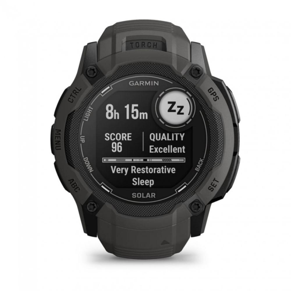 Garmin - Instinct 2X Solar 2,79 cm (1.1") MIP 50 mm Digital 176 x 176 Pixeles Pantalla táctil Grafito GPS (satélite)