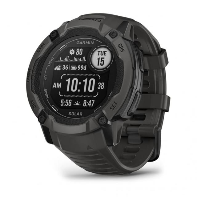 Garmin - Instinct 2X Solar 2,79 cm (1.1") MIP 50 mm Digital 176 x 176 Pixeles Pantalla táctil Grafito GPS (satélite)