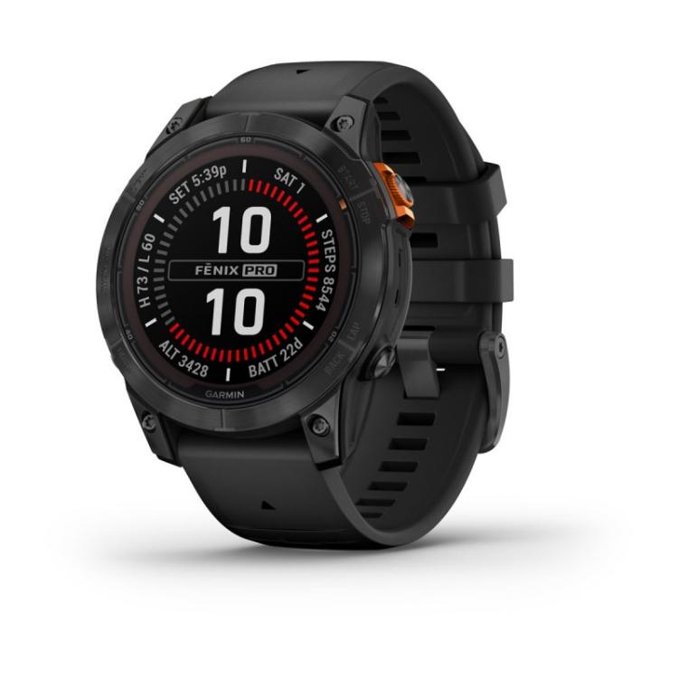 Garmin - fenix 7 Pro Solar Edition 3,3 cm (1.3") MIP 47 mm Digital 260 x 260 Pixeles Pantalla táctil Negro, Gris Wifi GPS (satél