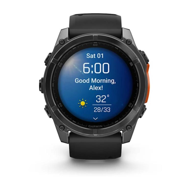 Garmin - Fenix 8 3,56 cm (1.4") AMOLED 51 mm Digital 454 x 454 Pixeles Pantalla táctil Gris Wifi GPS (satélite)