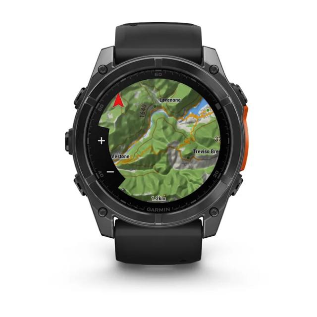 Garmin - Fenix 8 3,56 cm (1.4") AMOLED 51 mm Digital 454 x 454 Pixeles Pantalla táctil Gris Wifi GPS (satélite)