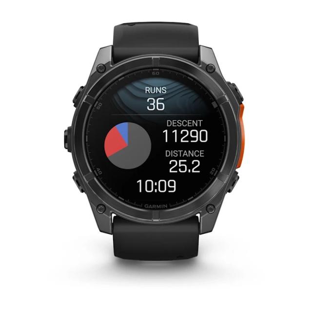 Garmin - Fenix 8 3,56 cm (1.4") AMOLED 51 mm Digital 454 x 454 Pixeles Pantalla táctil Gris Wifi GPS (satélite)