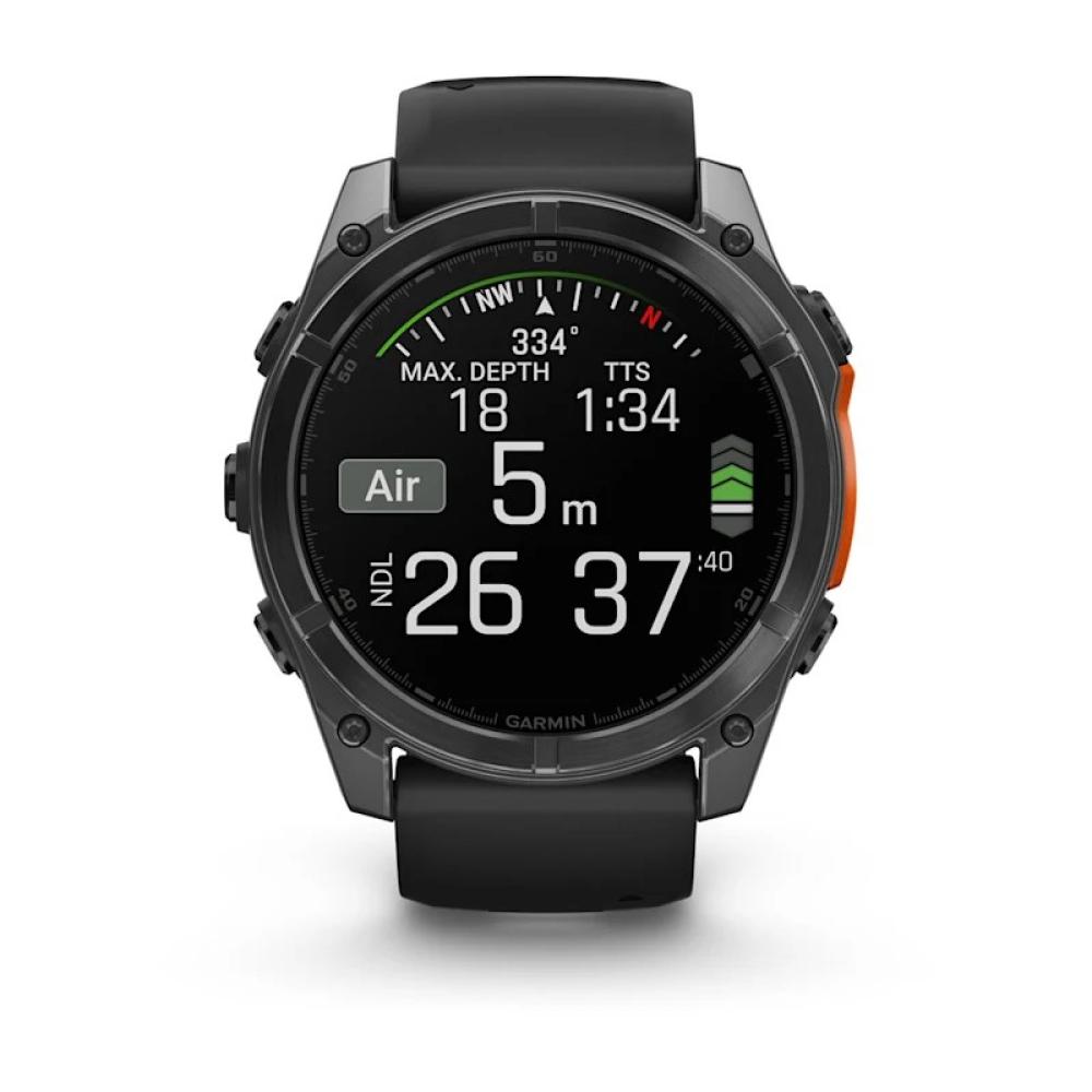 Garmin - Fenix 8 3,56 cm (1.4") AMOLED 51 mm Digital 454 x 454 Pixeles Pantalla táctil Gris Wifi GPS (satélite)