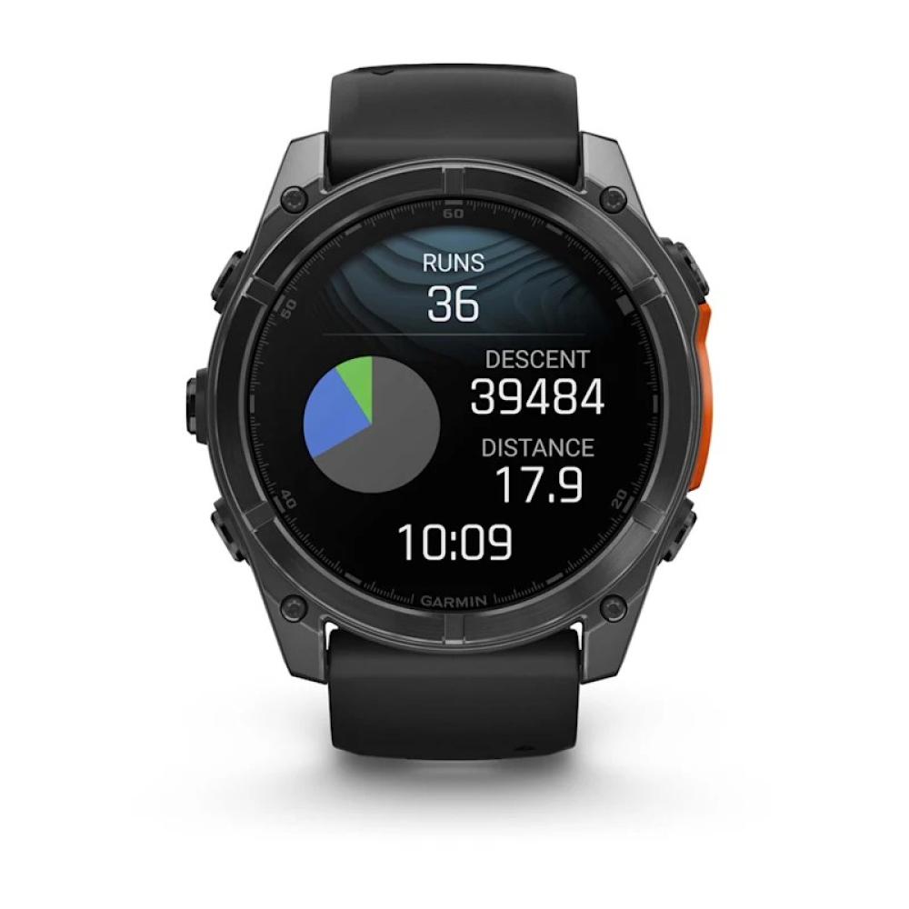 Garmin - Fenix 8 3,56 cm (1.4") AMOLED 51 mm Digital 454 x 454 Pixeles Pantalla táctil Gris Wifi GPS (satélite)