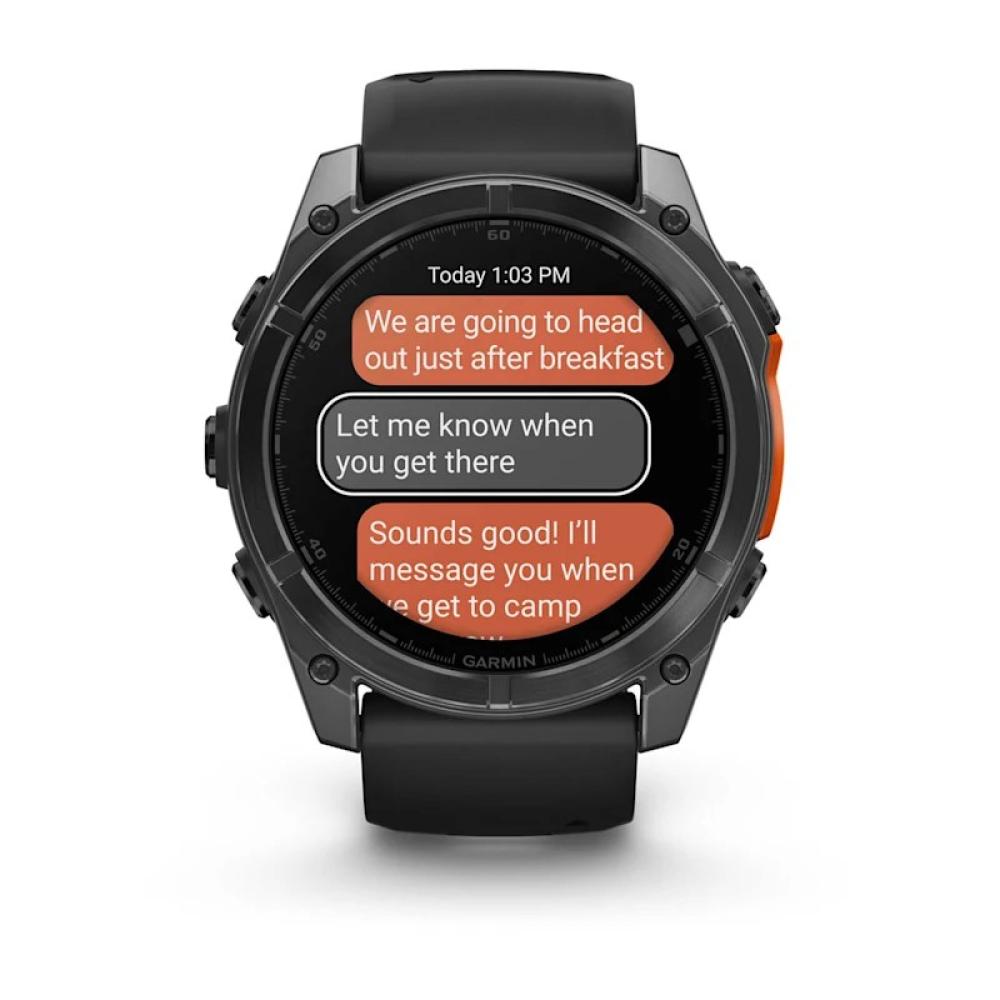 Garmin - Fenix 8 3,56 cm (1.4") AMOLED 51 mm Digital 454 x 454 Pixeles Pantalla táctil Gris Wifi GPS (satélite)