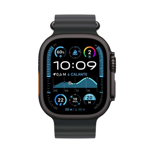Apple - Watch Ultra 2 OLED 49 mm Digital 410 x 502 Pixeles Pantalla táctil 4G Negro Wifi GPS (satélite) - MX4P3TY/A