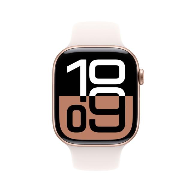 Apple - Watch Series 10 OLED 46 mm Digital 416 x 496 Pixeles Pantalla táctil 4G Oro rosa Wifi GPS (satélite) - MWY63QL/A