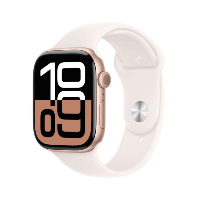 Apple - Watch Series 10 OLED 46 mm Digital 416 x 496 Pixeles Pantalla táctil 4G Oro rosa Wifi GPS (satélite) - MWY73QL/A