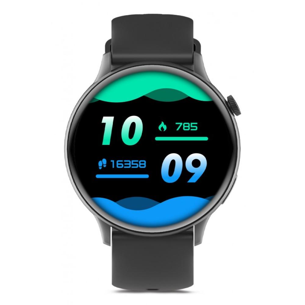 Ksix - Smartwatch Core 2, Pantalla AMOLED 1,43", Aut. 5 días, Modos deporte y salud, Llamadas, Asistentes de voz, Negro