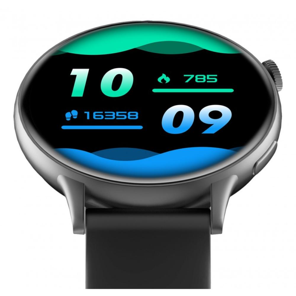 Ksix - Smartwatch Core 2, Pantalla AMOLED 1,43", Aut. 5 días, Modos deporte y salud, Llamadas, Asistentes de voz, Negro