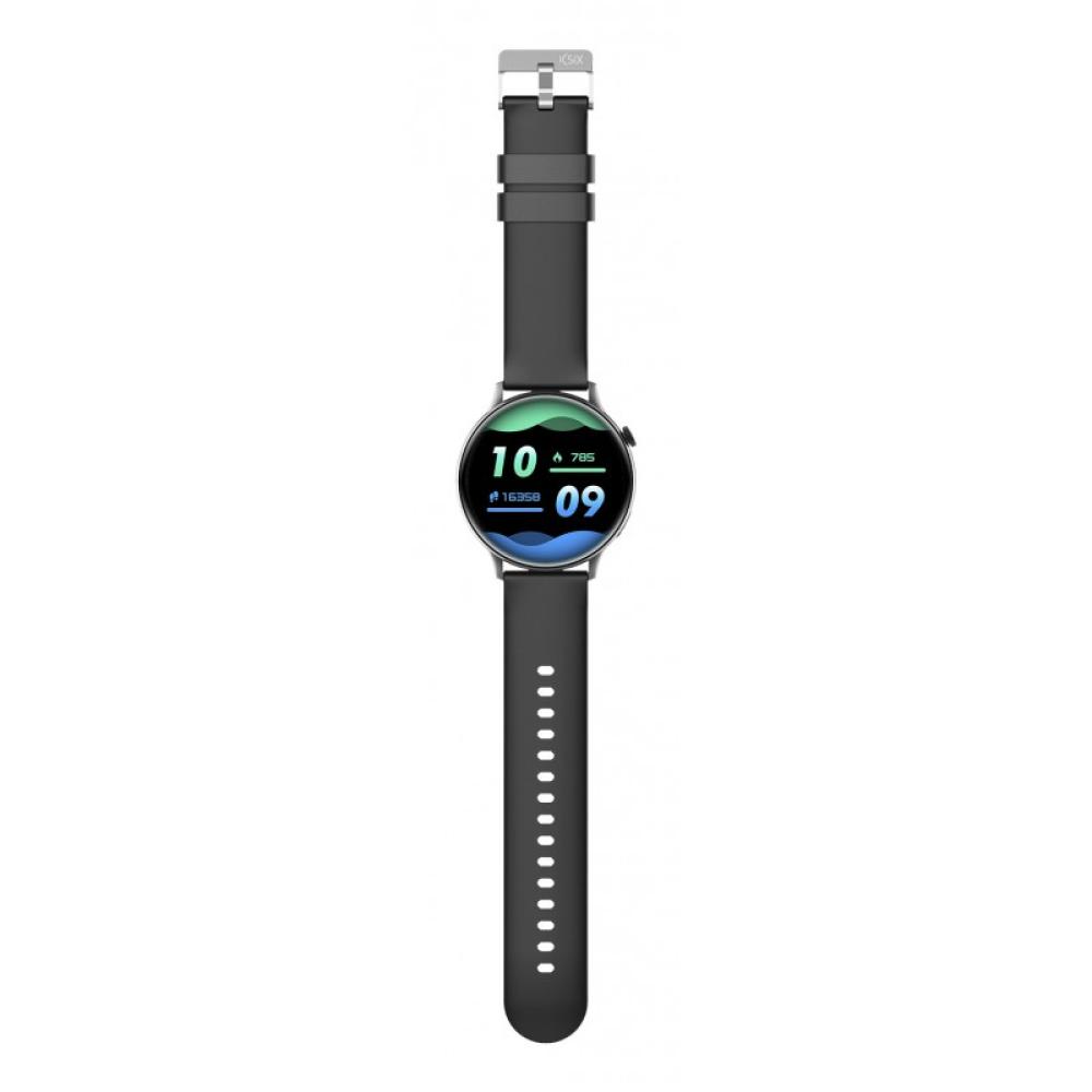 Ksix - Smartwatch Core 2, Pantalla AMOLED 1,43", Aut. 5 días, Modos deporte y salud, Llamadas, Asistentes de voz, Negro