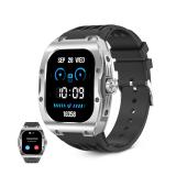 Ksix - Smartwatch Hero, Pantalla AMOLED 1,95", Aut. 7 días, Modos deporte y salud, Asistentes de voz, IP68, Negro