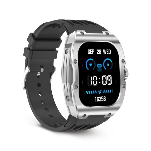 Ksix - Smartwatch Hero, Pantalla AMOLED 1,95", Aut. 7 días, Modos deporte y salud, Asistentes de voz, IP68, Negro