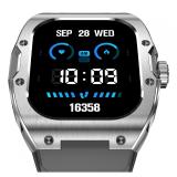 Ksix - Smartwatch Hero, Pantalla AMOLED 1,95", Aut. 7 días, Modos deporte y salud, Asistentes de voz, IP68, Negro