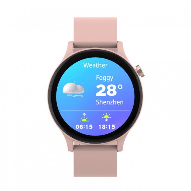 Denver - SWC-338RO Relojes inteligentes y deportivos 3,51 cm (1.38") TFT 44.6 mm Digital 240 x 240 Pixeles Pantalla táctil Rosa