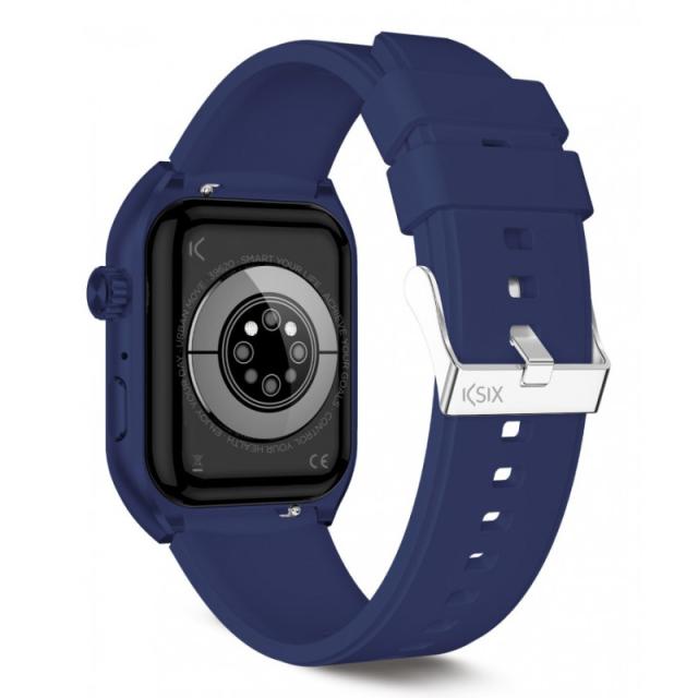 Ksix - Smartwatch Urban Move, Pantalla AMOLED 2.06", Autonomía 5 días, Modo deporte y salud, Manos libres, IP67, Azul