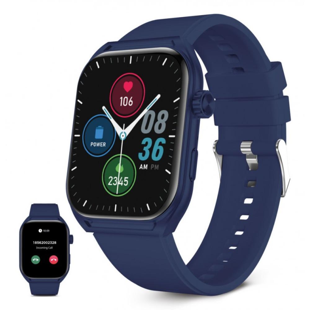 Ksix - Smartwatch Urban Move, Pantalla AMOLED 2.06", Autonomía 5 días, Modo deporte y salud, Manos libres, IP67, Azul