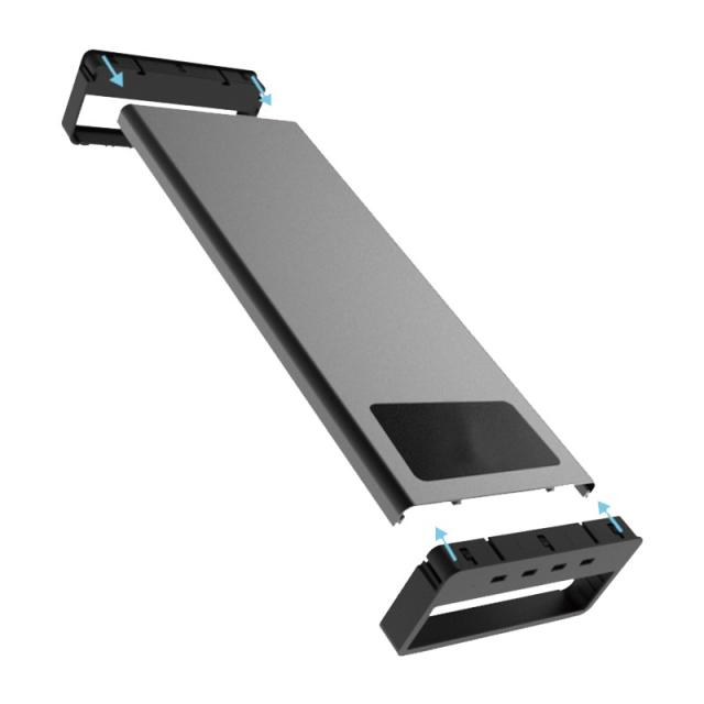 iggual - Soporte elevador monitor + HUBx4p +carga Qi