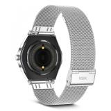 Ksix - Smartwatch Lya, Pantalla AMOLED 1.19", Autonomía 5 días, Correa metal y silicona, Modos deporte y salud, Llamadas, Plata