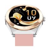 Ksix - Smartwatch Lya, Pantalla AMOLED 1.19", Autonomía 5 días, Correa metal y silicona, Modos deporte y salud, Llamadas, Plata