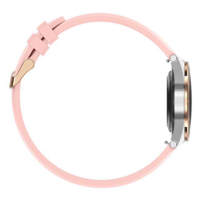 Ksix - Smartwatch Lya, Pantalla AMOLED 1.19", Autonomía 5 días, Correa metal y silicona, Modos deporte y salud, Llamadas, Plata