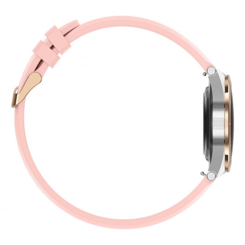 Ksix - Smartwatch Lya, Pantalla AMOLED 1.19", Autonomía 5 días, Correa metal y silicona, Modos deporte y salud, Llamadas, Plata