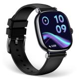 Ksix - Smartwatch Iria, Pantalla AMOLED 1.7", Autonomía 4 días, Correa metal y silicona, Modos deporte y salud, Llamadas, Negro
