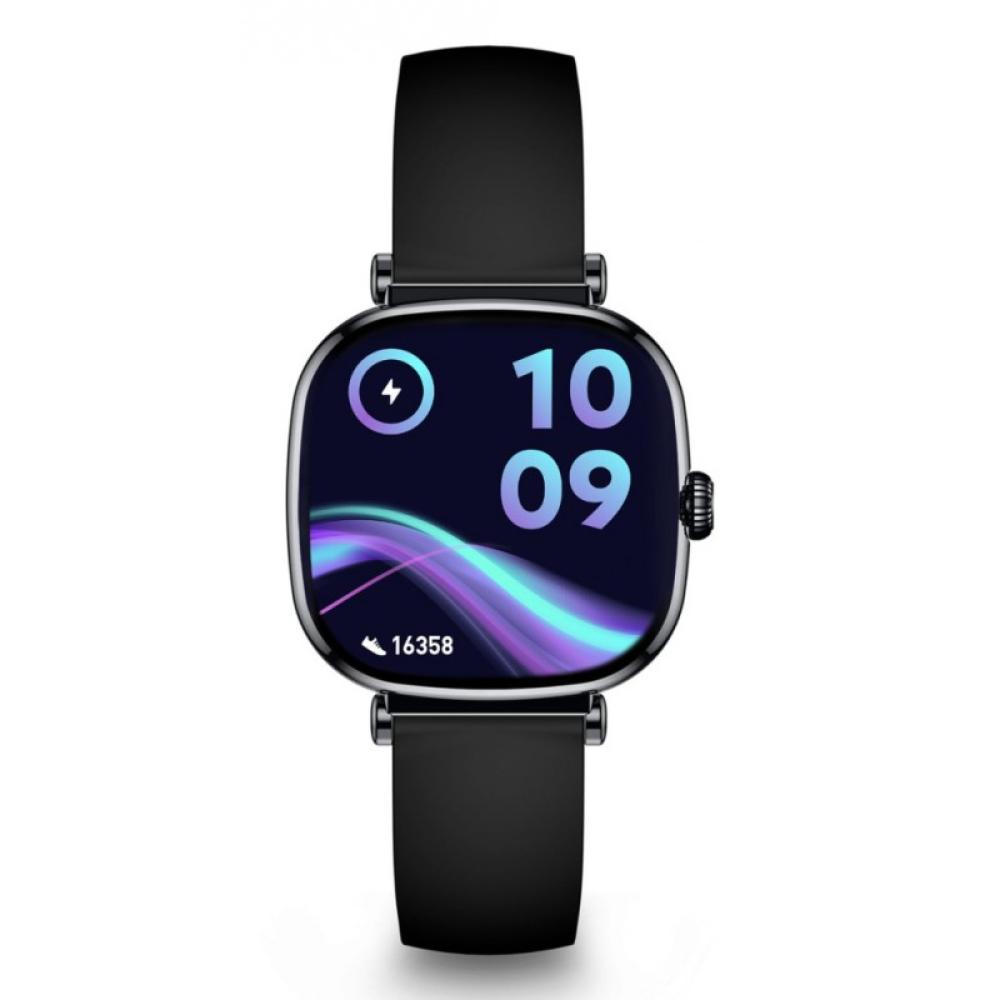 Ksix - Smartwatch Iria, Pantalla AMOLED 1.7", Autonomía 4 días, Correa metal y silicona, Modos deporte y salud, Llamadas, Negro