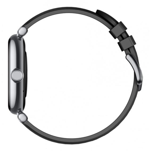 Ksix - Smartwatch Iria, Pantalla AMOLED 1.7", Autonomía 4 días, Correa metal y silicona, Modos deporte y salud, Llamadas, Negro